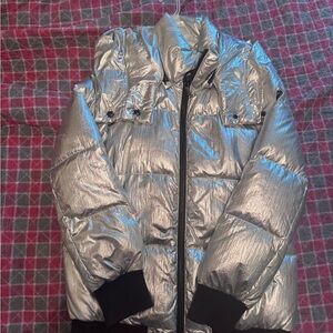 Michael Kors Silver Puffer Jacket